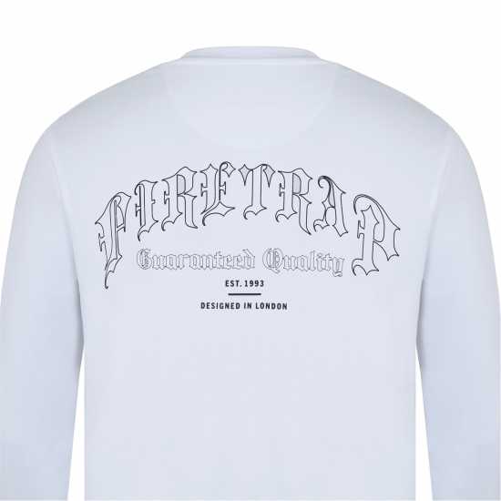Firetrap Long-Sleeve Graphic T-Shirt Бяло Firetrap Long-Sleeve Graphic T-Shirt Бяло