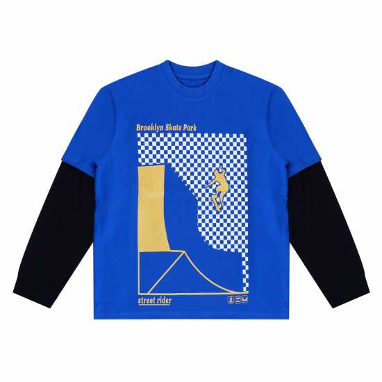 Firetrap 2 Pack Long Sleeve T-Shirts Juniors  