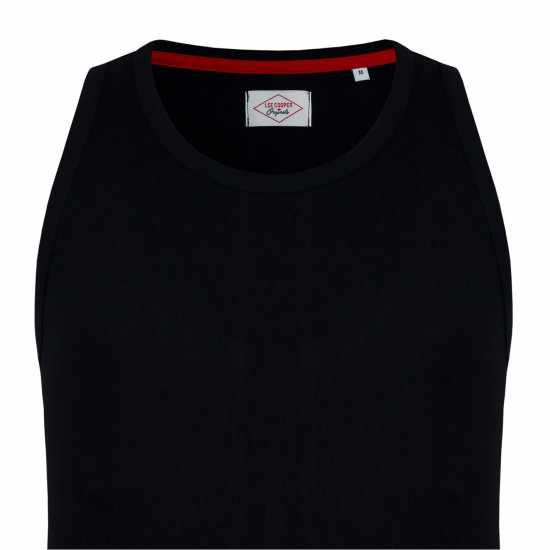 Lee Cooper Essential Rib Vest Mens Black - Мъжки ризи