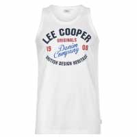 Lee Cooper Cooper Logo Vest White 1 Мъжки ризи