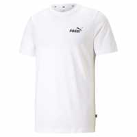 Puma Мъжка Тениска Small Logo T Shirt Mens White Мъжко облекло за едри хора