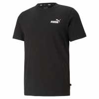 Мъжка Тениска Puma Small Logo T Shirt Mens Black Мъжко облекло за едри хора