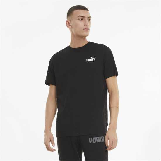 Мъжка Тениска Puma Small Logo T Shirt Mens Black Мъжко облекло за едри хора