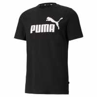 Тениска С Лого Puma No1Logo Tee Mens Black/White Мъжко облекло за едри хора