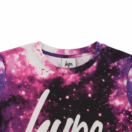 Hype Pink Space Print Kids T-Shirt  Детски тениски и фланелки