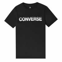 Sale Converse Gloss T-Shirt Junior Boys Black Детски тениски и фланелки