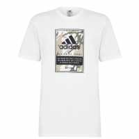 Adidas Мъжка Риза Graphic Logo T-Shirt Mens White Camo Box Мъжки тениски и фланелки