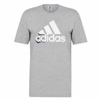 Adidas Мъжка Риза Graphic Logo T-Shirt Mens Grey Exposure Мъжки тениски с яка