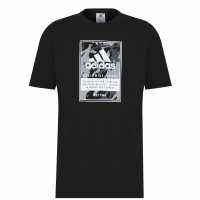 Adidas Мъжка Риза Graphic Logo T-Shirt Mens Black Camo Box Мъжки тениски и фланелки