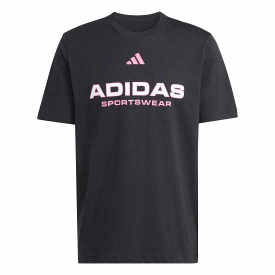 Adidas Мъжка Риза Graphic Logo T-Shirt Mens Черно/Розово SPW Adidas Мъжка Риза Graphic Logo T-Shirt Mens Черно/Розово SPW