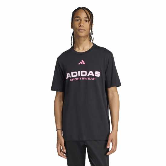 Adidas Мъжка Риза Graphic Logo T-Shirt Mens Черно/Розово SPW Adidas Мъжка Риза Graphic Logo T-Shirt Mens Черно/Розово SPW