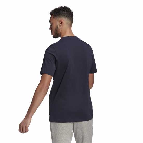 Adidas Мъжка Риза Graphic Logo T-Shirt Mens Navy BOS - Мъжки тениски с яка