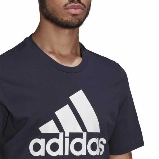 Adidas Мъжка Риза Graphic Logo T-Shirt Mens Navy BOS - Мъжки тениски с яка