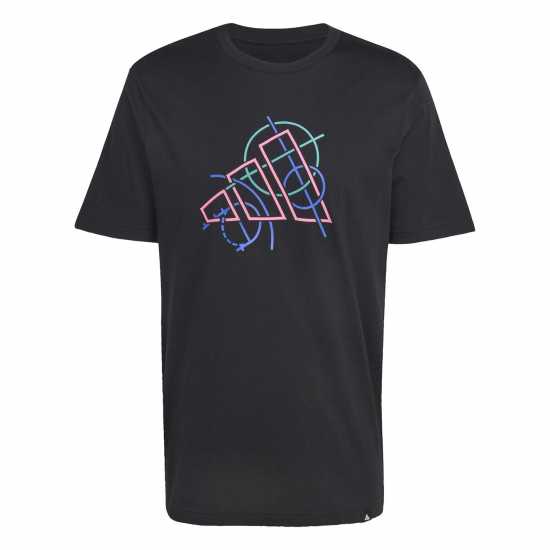adidas Graphic Logo T-Shirt Mens Black BOS adidas Graphic Logo T-Shirt Mens Black BOS