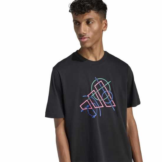 adidas Graphic Logo T-Shirt Mens Black BOS adidas Graphic Logo T-Shirt Mens Black BOS