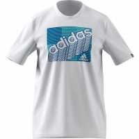 Adidas Мъжка Риза Graphic Logo T-Shirt Mens White Retro Мъжки тениски с яка