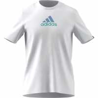 Adidas Мъжка Риза Graphic Logo T-Shirt Mens White Fade Мъжки тениски с яка