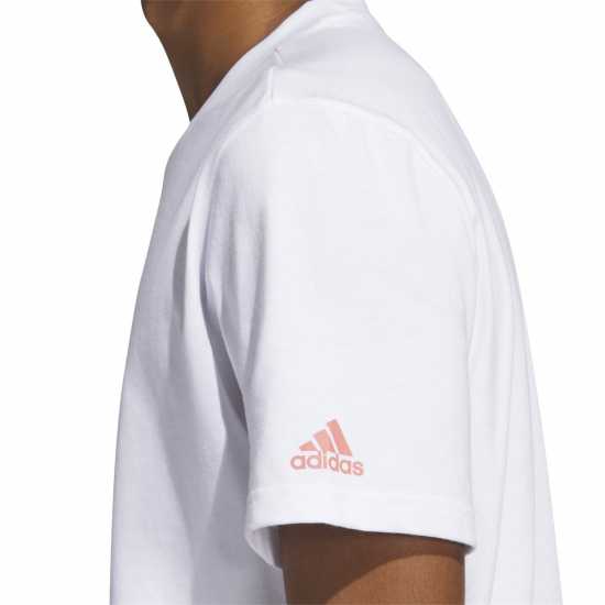 Adidas Мъжка Риза Graphic Logo T-Shirt Mens White Palm Мъжки ризи