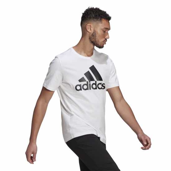 Adidas Мъжка Риза Graphic Logo T-Shirt Mens White BOS Мъжки тениски с яка