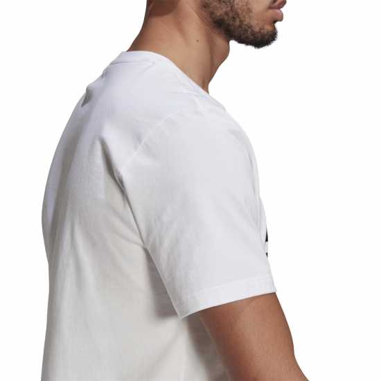 Adidas Мъжка Риза Graphic Logo T-Shirt Mens White BOS Мъжки тениски с яка
