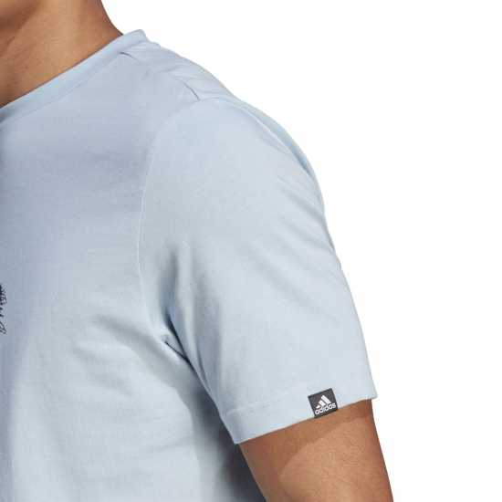Adidas Мъжка Риза Graphic Logo T-Shirt Mens Blue Distort Мъжки ризи