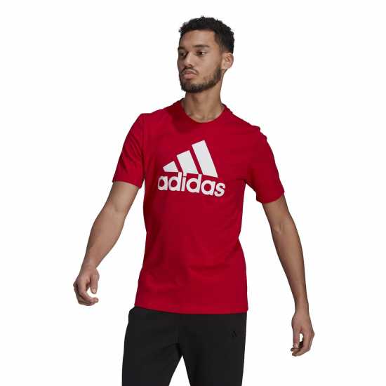 Adidas Мъжка Риза Graphic Logo T-Shirt Mens Red BOS Мъжки тениски с яка