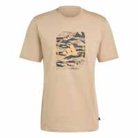 Adidas Graphic Essentials Cotton Short Sleeve T-Shirt Пясъчен камуфлаж