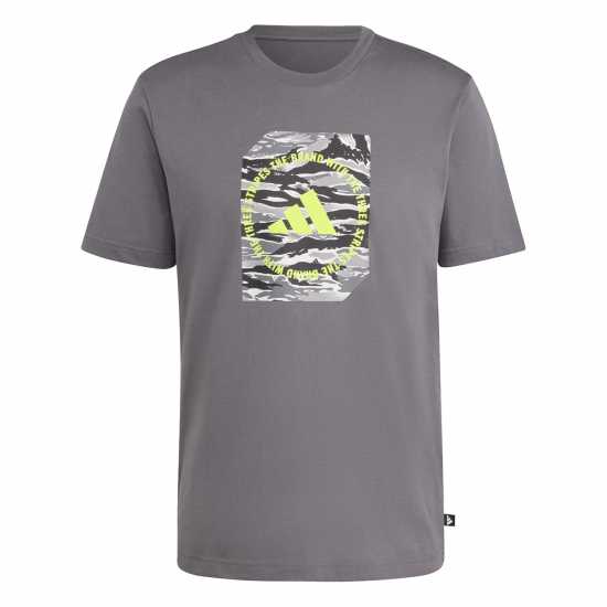 Adidas Мъжка Риза Graphic Logo T-Shirt Mens Сив камуфлажен кутия Adidas Мъжка Риза Graphic Logo T-Shirt Mens Сив камуфлажен кутия