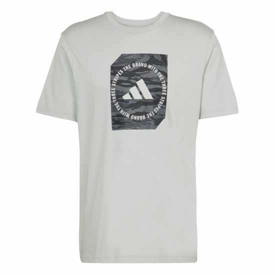 Adidas Мъжка Риза Graphic Logo T-Shirt Mens Сив камуфлажен кутия Adidas Мъжка Риза Graphic Logo T-Shirt Mens Сив камуфлажен кутия