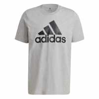 Adidas Мъжка Риза Graphic Logo T-Shirt Mens Grey BOS Мъжки тениски с яка