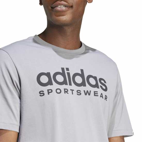 Adidas Мъжка Риза Graphic Logo T-Shirt Mens Grey SPW Мъжки ризи
