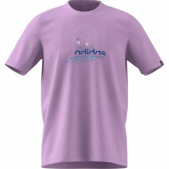 Adidas Мъжка Риза Graphic Logo T-Shirt Mens Bliss Lilac Мъжки ризи