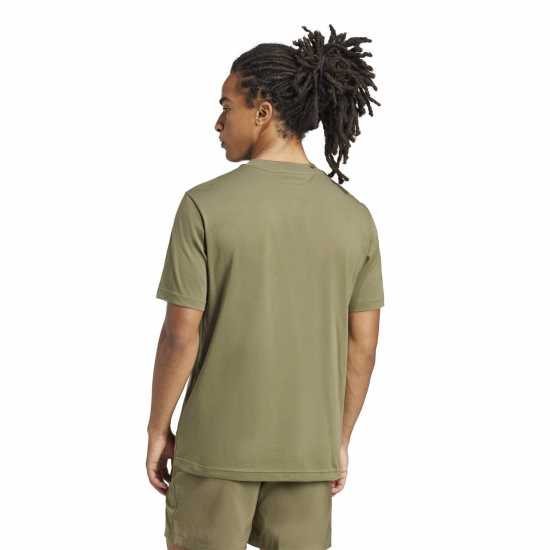 Adidas Мъжка Риза Graphic Logo T-Shirt Mens Оливен Страта SL 