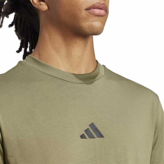 Adidas Мъжка Риза Graphic Logo T-Shirt Mens Оливен Страта SL 
