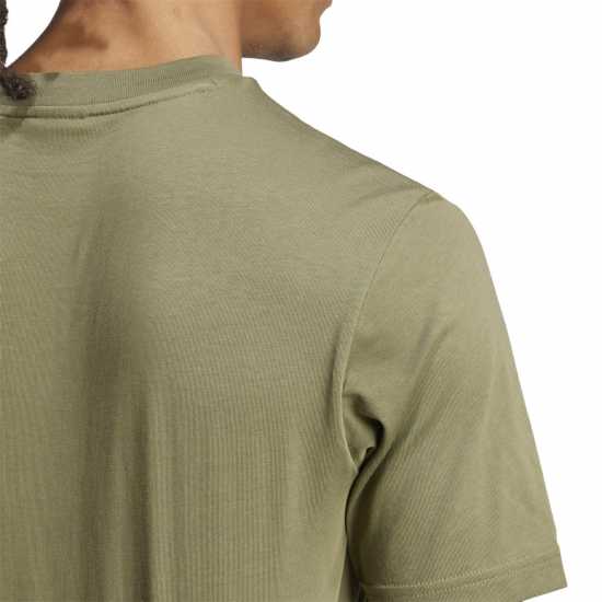 Adidas Мъжка Риза Graphic Logo T-Shirt Mens Оливен Страта SL 