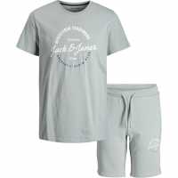 Jack And Jones Jack & Jones T-Shirt And Shorts Set Junior Slate Детски тениски и фланелки