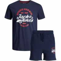 Jack And Jones Jack & Jones T-Shirt And Shorts Set Junior Navy Blazer Детски тениски и фланелки