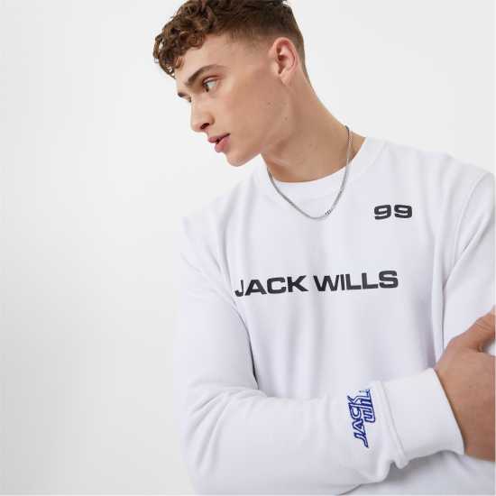 Тениска Jack Wills Long Sleeve Graphic Textured T Shirt