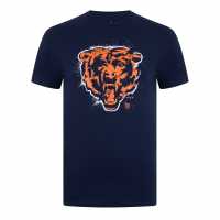 Nfl Splatter Tee Unisex Adults Чикаго мечове 