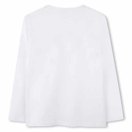 Детски тениски и фланелки Hugo Boss Boss Long Sleeve Logo Print T-Shirt Junior Boys Бяло 10P Hugo Boss Boss Long Sleeve Logo Print T-Shirt Junior Boys Бяло 10P Детски тениски и фланелки