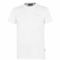 Pierre Cardin Мъжка Тениска Plain T Shirt Mens White Мъжко облекло за едри хора