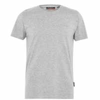 Pierre Cardin Мъжка Тениска Plain T Shirt Mens Grey Marl Мъжко облекло за едри хора