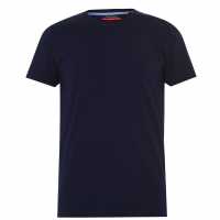 Pierre Cardin Мъжка Тениска Plain T Shirt Mens Navy Мъжко облекло за едри хора