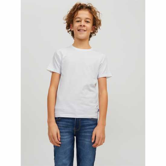 Jack And Jones Regular Fit T-Shirt Juniors Бяло Детски тениски и фланелки
