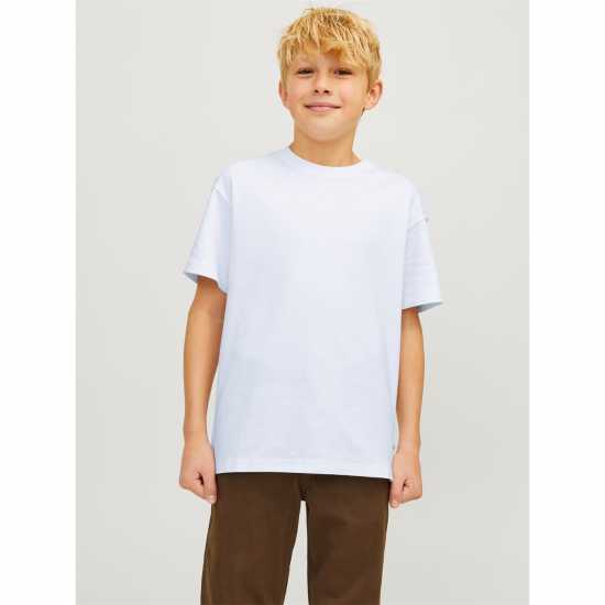 Jack And Jones Regular Fit T-Shirt Juniors Бяло Детски тениски и фланелки