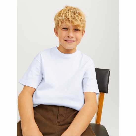 Jack And Jones Regular Fit T-Shirt Juniors Бяло Детски тениски и фланелки