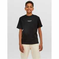 Jack And Jones Logo T-Shirt Juniors Черно Детски тениски и фланелки