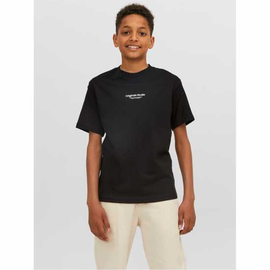 Детски тениски и фланелки Jack And Jones Logo T-Shirt Juniors Черно Jack And Jones Logo T-Shirt Juniors Черно Детски тениски и фланелки