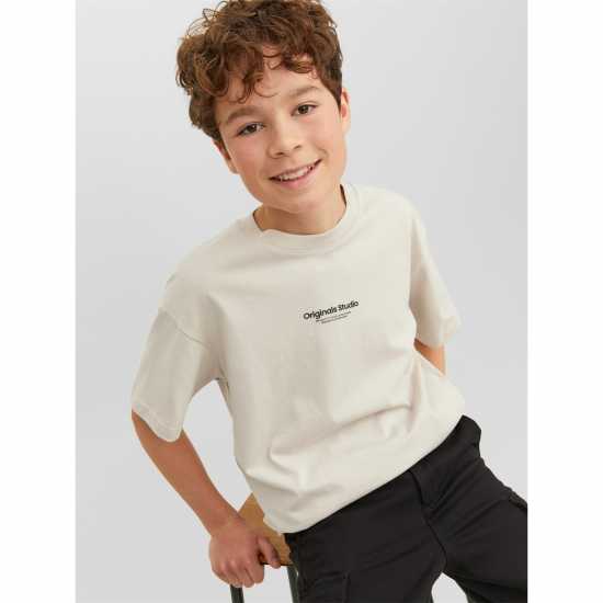 Детски тениски и фланелки Jack And Jones Logo T-Shirt Juniors Лунна лъчина Jack And Jones Logo T-Shirt Juniors Лунна лъчина Детски тениски и фланелки