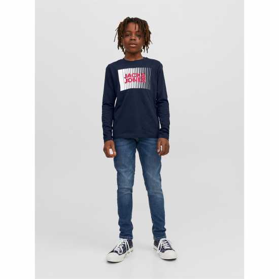 Junior&junior Logo Long-Sleeve Regular Fit T-Shirt Junior&junior Logo Long-Sleeve Regular Fit T-Shirt